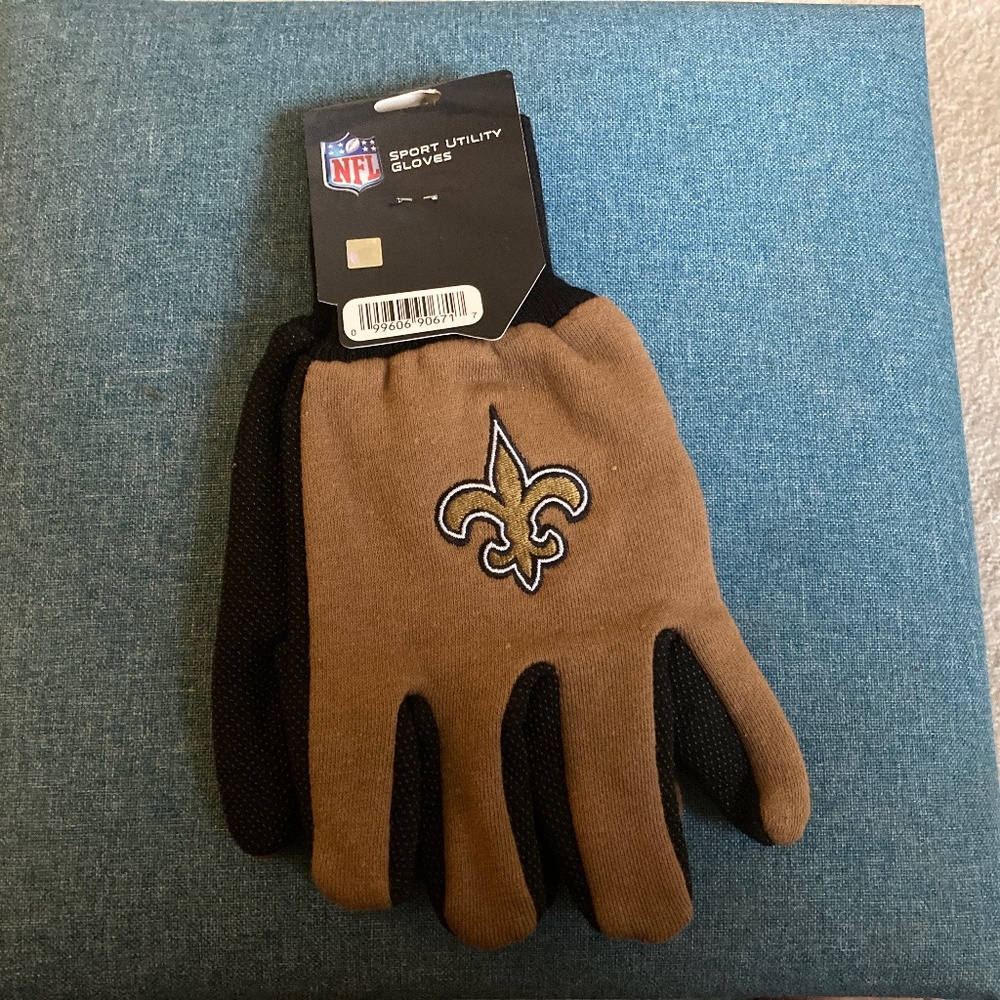 Nfl utility gloves new orleans saints brand new